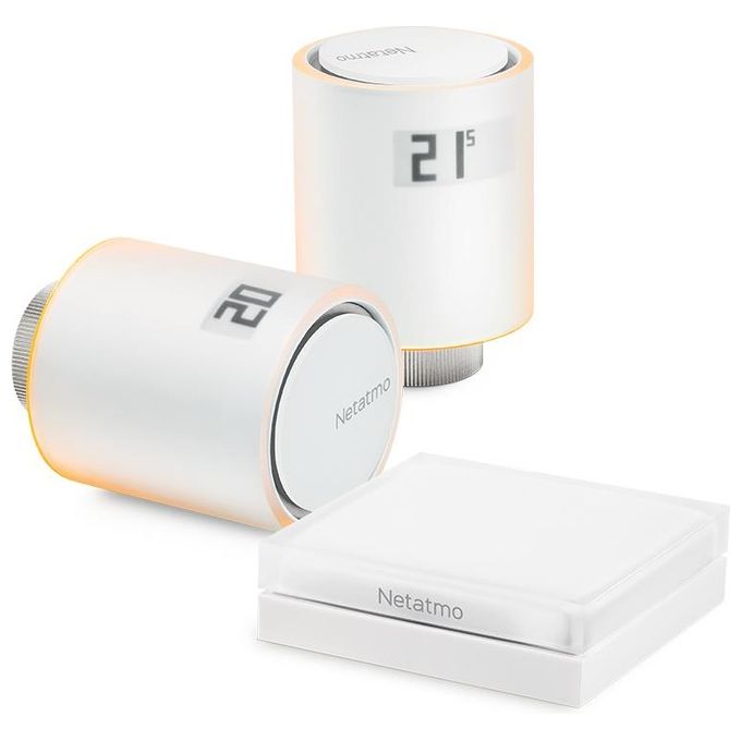Netatmo Starter Pack Valvole Termostatiche Wifi Intelligenti, Multicolore, ‎8 x 5.8 x 5.8 cm; 190 grammi