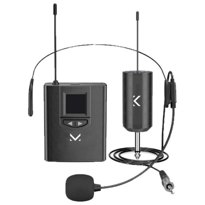 MAJESTIC MIC-800W Microfono Wireless UHF ad Archetto Dinamico Unidirezionale con Display Frequenza e Batteria Ricaricabile colore Nero