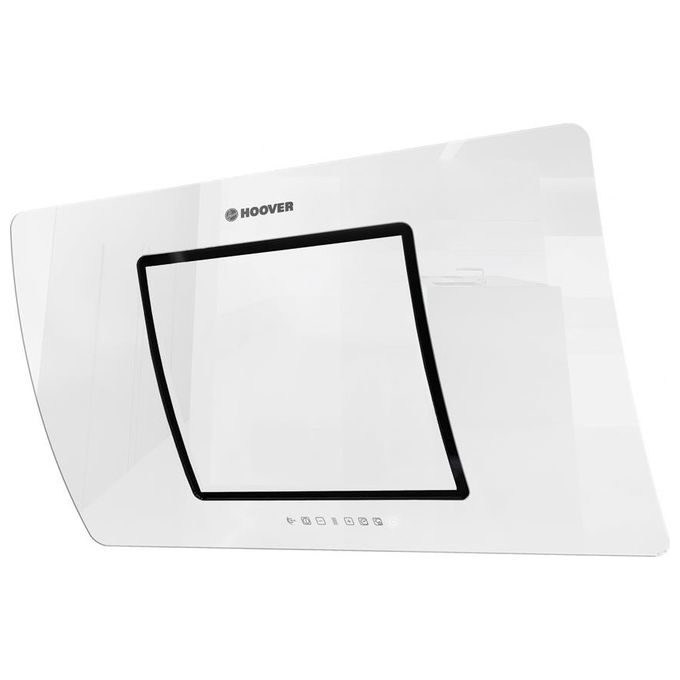 Hoover HDMC9800LW - Cappa a parete, aspirante, 90 cm, 537 m³-h, Classe A, 64 dB, comandi elettronici, 4 velocita', illuminazione LED, Bianco
