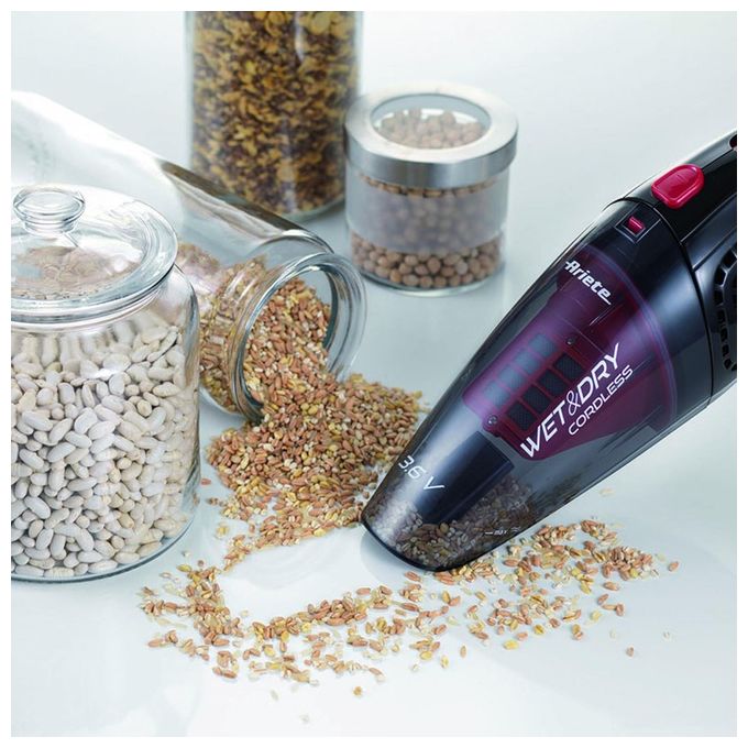 Ariete 2474 Wet and Dry Cordless Aspirapolvere Nero-Viola