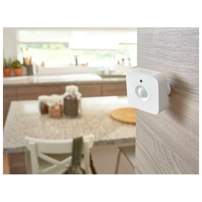 Philips 8719514342125 Hue Motion Sensor Sensore di Movimento Wireless ZigBee Alimentazione a Batteria AAA 2 Anni di Durata Colore Bianco