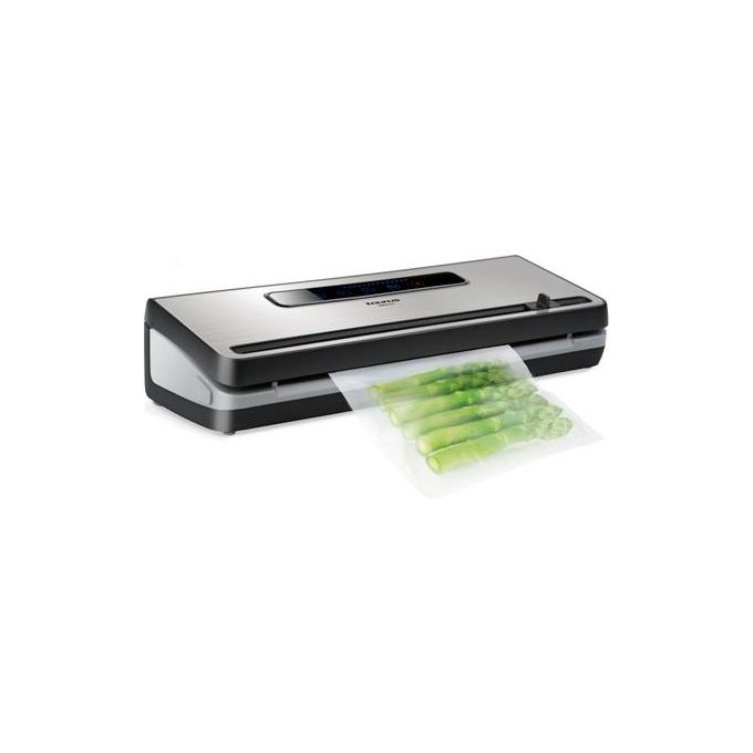Taurus VAC600 Vac6000 Macchina per Sottovuoto 3 in 1 120 W con Pannello Touch Vassoio Raccogligocce Rimovibile e Taglia-Sacco Integrato colore Nero Acciaio Inossidabile