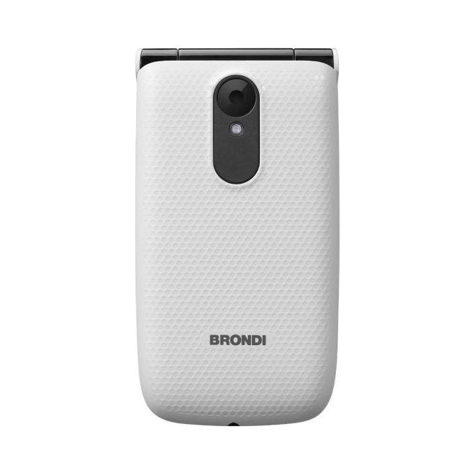 Brondi 10278011 Magnum 4 Telefono Cellulare a Conchiglia Dual SIM Display 2.8'' Flip Attivo Tastiera Retroilluminata Torcia LED colore Bianco