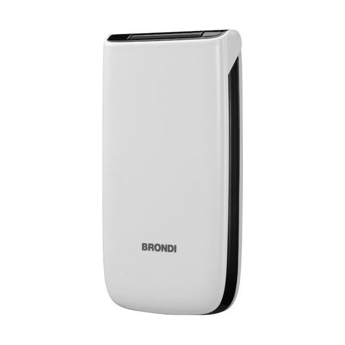 Brondi 10278011 Magnum 4 Telefono Cellulare a Conchiglia Dual SIM Display 2.8'' Flip Attivo Tastiera Retroilluminata Torcia LED colore Bianco