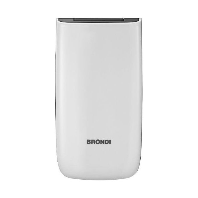 Brondi 10278011 Magnum 4 Telefono Cellulare a Conchiglia Dual SIM Display 2.8'' Flip Attivo Tastiera Retroilluminata Torcia LED colore Bianco