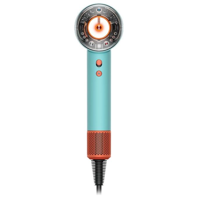 Dyson 515276-01 Supersonic Nural Asciugacapelli 1600W Motore V9 3 Velocita' 4 Temperature con Accessori colore Blu Arancione