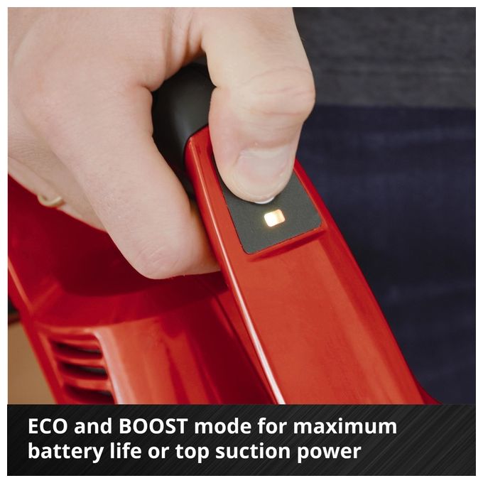 Einhell TE-SV 18 LI-SOLO Aspirapolvere a bastone 2 in 1 Senza sacchetto 0,6 L 18 V modalita' ECO BOOST colore Nero Rosso