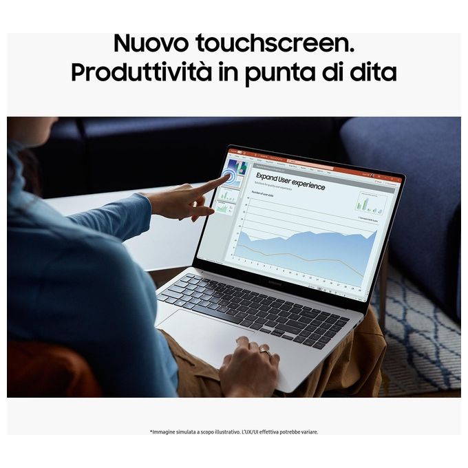 Samsung NP940XGK-KG2IT Galaxy Book4 Pro Notebook 14'' Intel Core Ultra 5 125H 16GB RAM 512GB SSD AMOLED Touch Windows 11 Home colore Grigio
