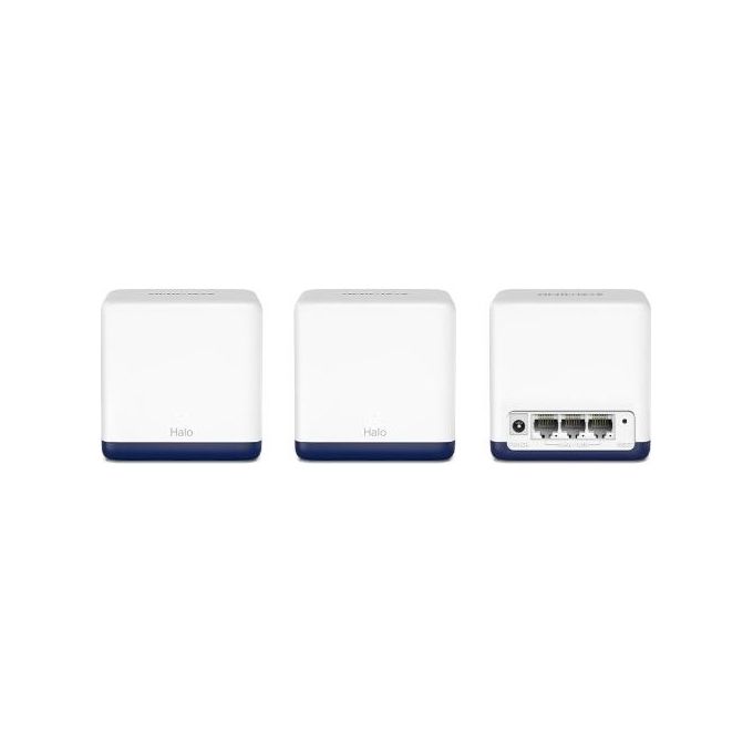 Mercusys HALO H50G(3-PACK) Sistema Mesh Wi-Fi Dual Band AC1900 Mbps Copertura 550 m² 3 Porte Gigabit colore Bianco