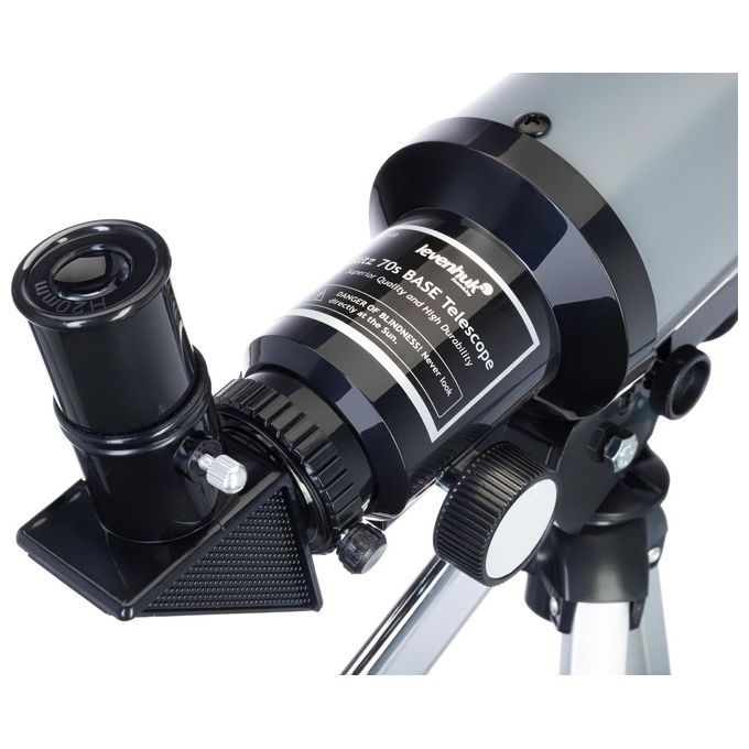 Levenhuk BLITZ 70S BASE Telescopio Rifrattore Achromatico 70 mm Focale 300 mm Montatura Altazimutale colore Grigio