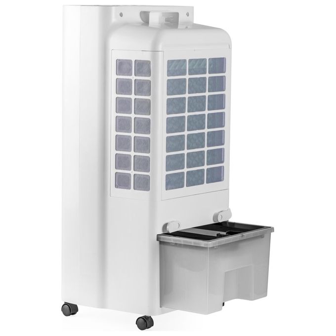 Macom 987 Power Cyclone Raffrescatore Evaporativo Portatile 60 W serbatoio 6 L per ambienti fino a 26 m² Touch Control Telecomando colore Bianco