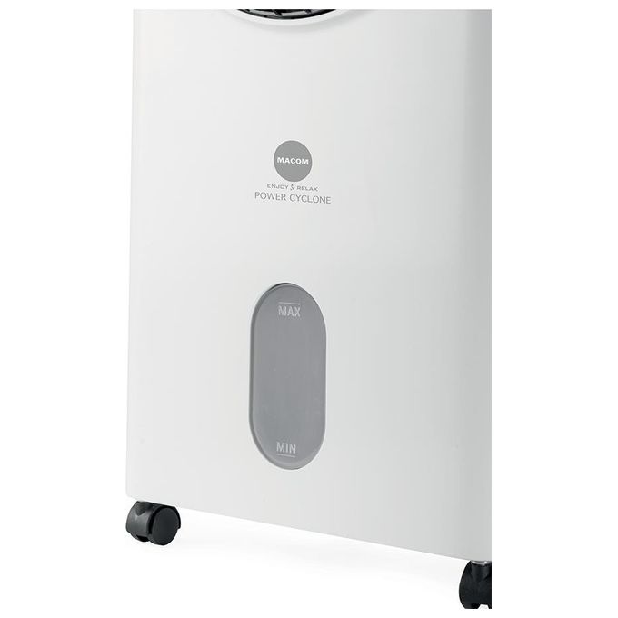 Macom 987 Power Cyclone Raffrescatore Evaporativo Portatile 60 W serbatoio 6 L per ambienti fino a 26 m² Touch Control Telecomando colore Bianco