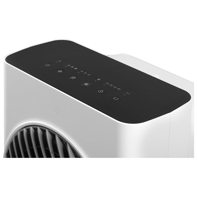 Macom 987 Power Cyclone Raffrescatore Evaporativo Portatile 60 W serbatoio 6 L per ambienti fino a 26 m² Touch Control Telecomando colore Bianco