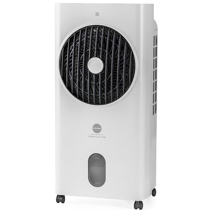 Macom 987 Power Cyclone Raffrescatore Evaporativo Portatile 60 W serbatoio 6 L per ambienti fino a 26 m² Touch Control Telecomando colore Bianco