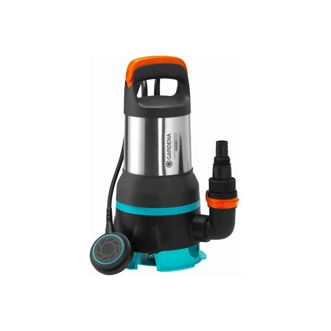 Gardena 09048-20 Pompa sommersa 2 in 1 per acque chiare e sporche 550 W 15000 l-h 35 mm interruttore a galleggiante colore Nero