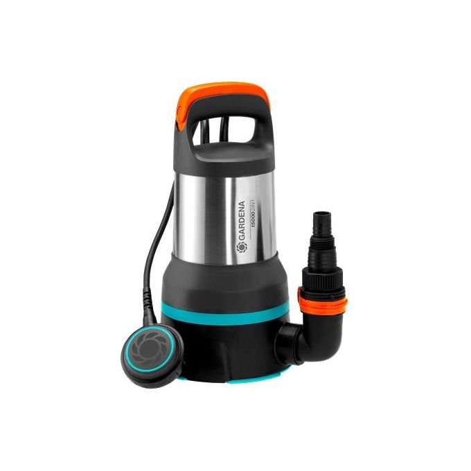 Gardena 09048-20 Pompa sommersa 2 in 1 per acque chiare e sporche 550 W 15000 l-h 35 mm interruttore a galleggiante colore Nero