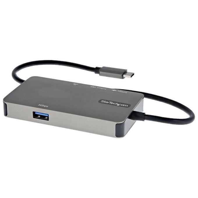 StarTech DKT30CHVPD2 Adattatore multiporta USB-C HDMI 4K 30 Hz VGA 1080p 3 porte USB 100W Power Delivery Gigabit Ethernet colore Nero Grigio