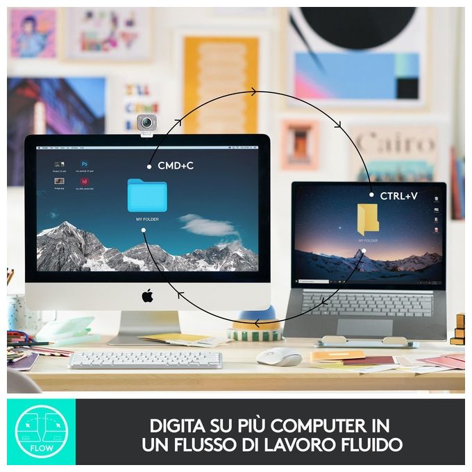 Logitech 920-010489 MX Keys Mini Tastiera Wireless Compatta QWERTY Italiano Bluetooth LED Ricaricabile USB-C colore Grigio