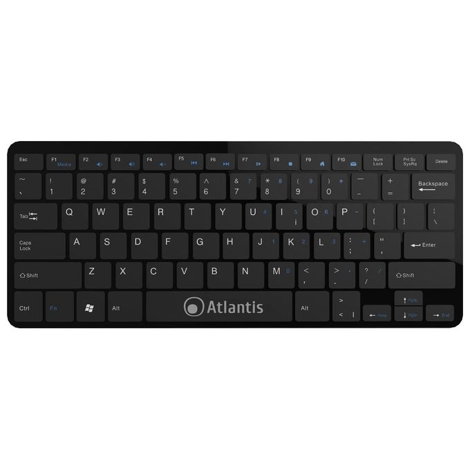 Atlantis Argo Tastiera Ultraslim 78 Tasti USB Tasti Chocolate Nero