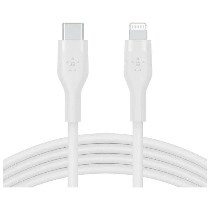 Belkin CAA009BT3MWH Cavo Silicone USB C a Lightning 3 m colore Bianco