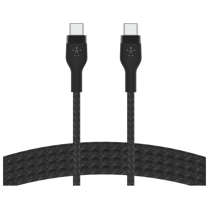 Belkin CAB011BT3MBK BoostCharge Pro Flex Cavo USB-C USB-C 60W 3 m USB 2.0 480 Mbit-s Certificato USB-IF colore Nero