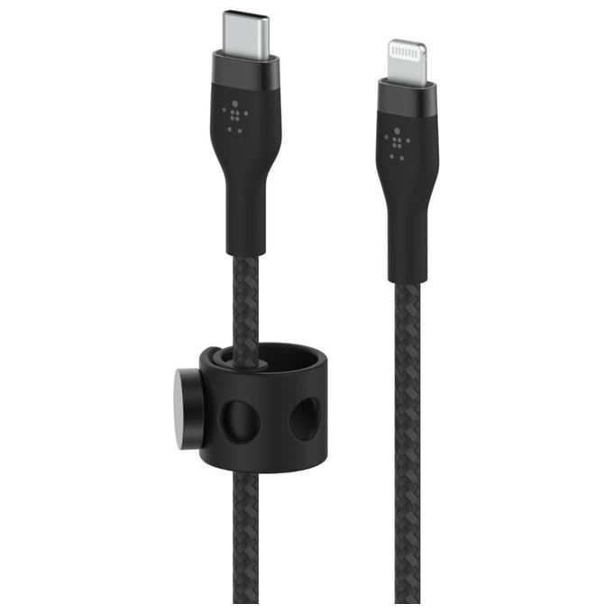Belkin CAA011BT3MBK BoostCharge Pro Flex Cavo USB C a Lightning 3 m 20 W Power Delivery MFi certificato colore Nero