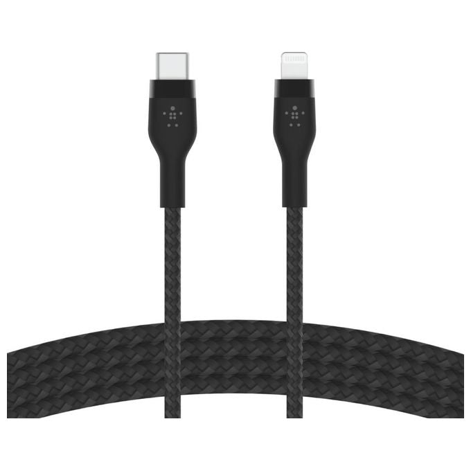 Belkin CAA011BT2MBK Cavo USB-C Lightning MFi 15W Ricarica e Sincronizzazione 2 m Silicone colore Nero