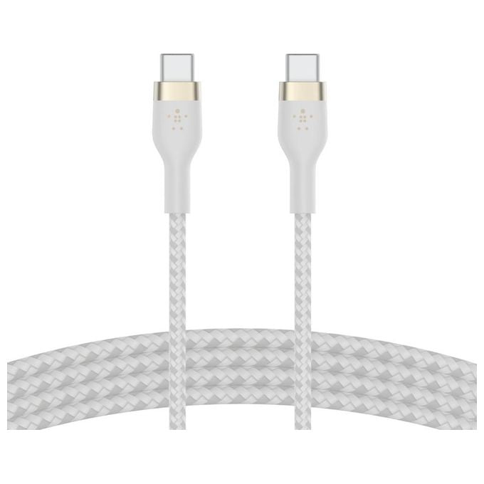 Belkin CAB011BT2MWH BOOST↑CHARGE PRO Flex Cavo USB C a USB C 2 m Bianco