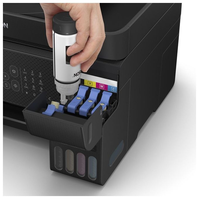 Epson ET-4800 EcoTank Stampante Multifunzione Inkjet A4 Stampa Copia Scansione Fax ADF Wi-Fi Ethernet AirPrint colore Nero