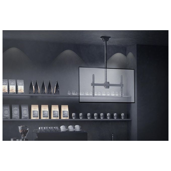 Digitus DN-97667-2U Supporto da Soffitto Universale per TV 37'' 70'' 50 Kg VESA 600x400 Rotazione 360° colore Nero