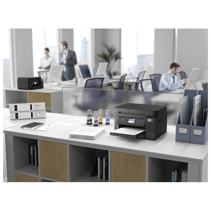 Epson C11CJ61402 EcoTank ET-3850 Stampante Multifunzione Inkjet A4 Stampa Copia Scansione Wi-Fi Ethernet ADF Fronte Retro colore Nero
