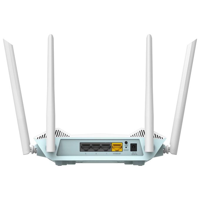 D-Link, Router Wireless, Dual-Band Gigabit Ethernet, AX1500, Bianco