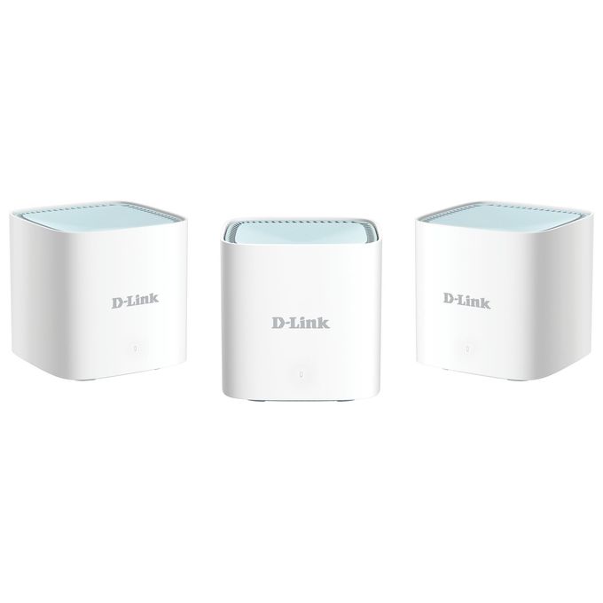 D-Link M15-3 Eagle Pro AI Sistema Mesh Wi-Fi 6 AX1500 Dual Band 2.4 GHz 5 GHz MU-MIMO OFDMA WPA3 copertura 500 m² 3 pack colore Bianco