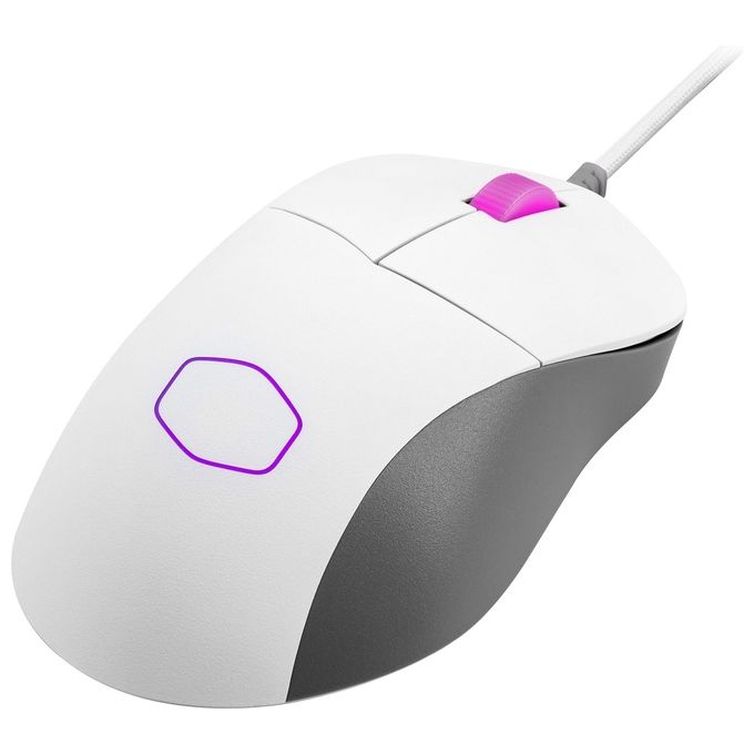 Cooler Master MM730 Mouse Gaming Ottico 16000 DPI Switch Ottici RGB 48g cavo Ultraweave colore Bianco