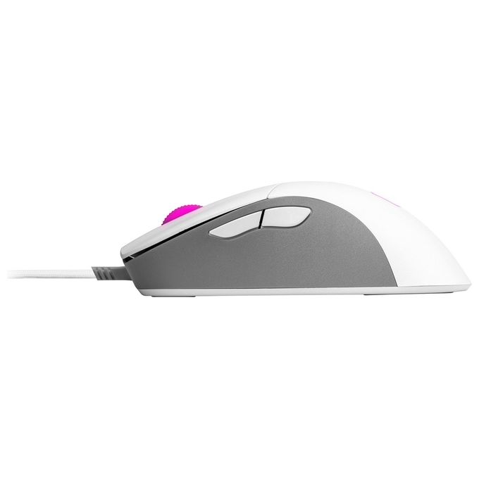 Cooler Master MM730 Mouse Gaming Ottico 16000 DPI Switch Ottici RGB 48g cavo Ultraweave colore Bianco