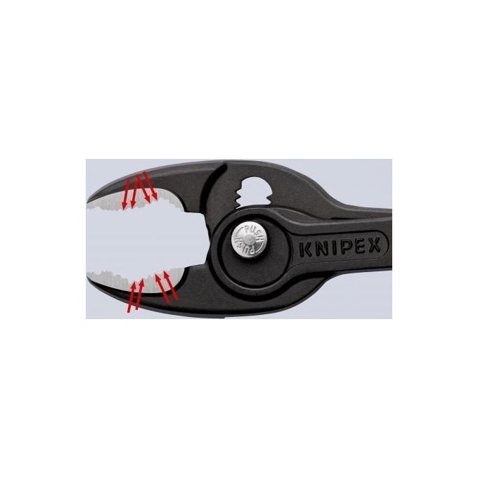 Knipex TwinGrip Pinza a Presa Frontale Bonderizzata Nera Rivestiti in Resina Sintetica Antiscivolo 200mm
