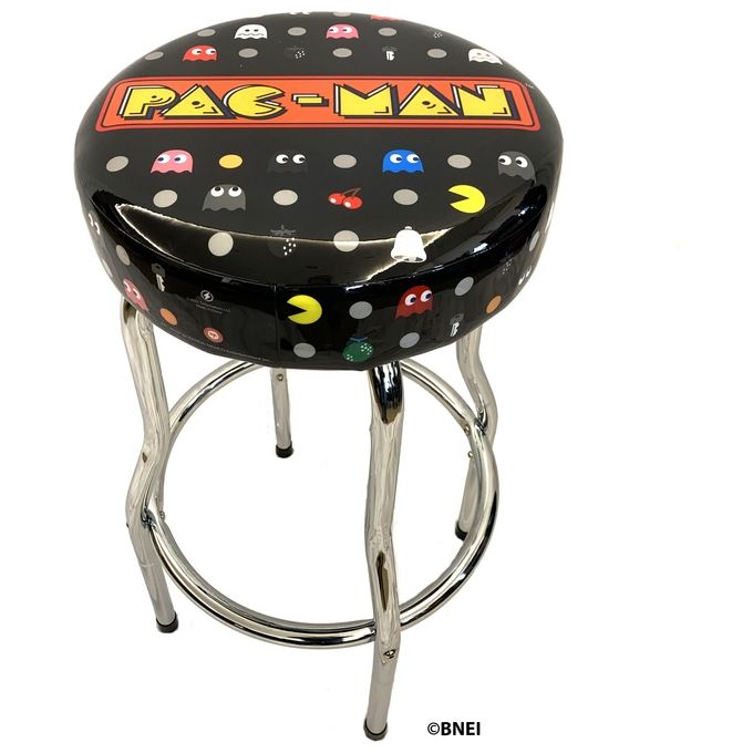 Arcade1up PAC-S-01317 Pac-Man Sgabello Gaming regolabile acciaio cromato 54-75 cm colore Multicolore