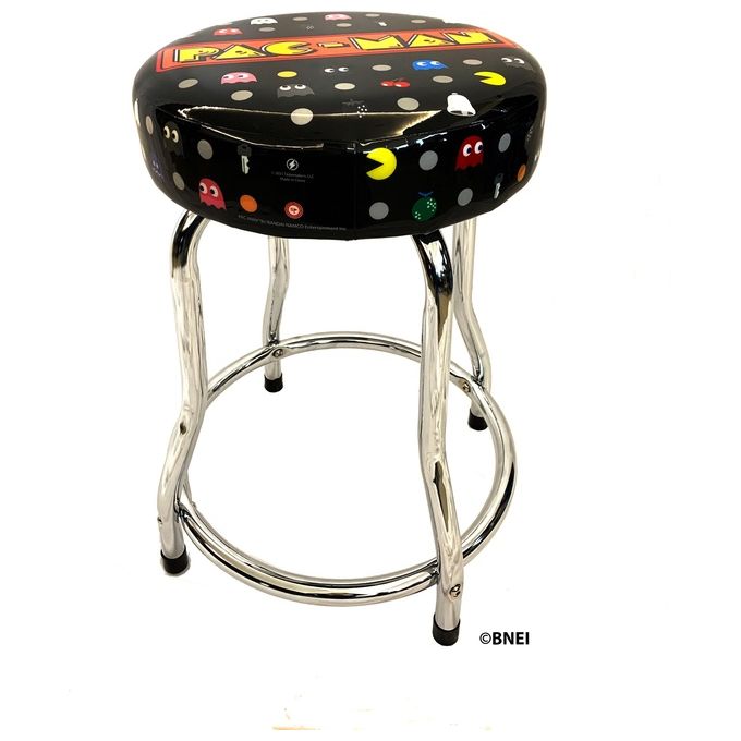 Arcade1up PAC-S-01317 Pac-Man Sgabello Gaming regolabile acciaio cromato 54-75 cm colore Multicolore
