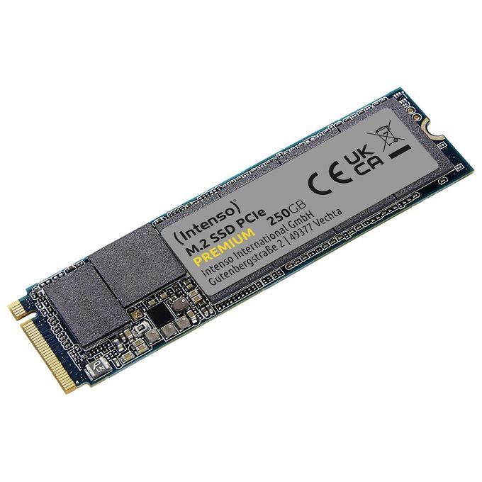 Intenso 3835440 Premium SSD Interno M.2 NVMe PCIe 3.0 x4 250 GB Velocita' Lettura 2100 MB-s Scrittura 1100 MB-s