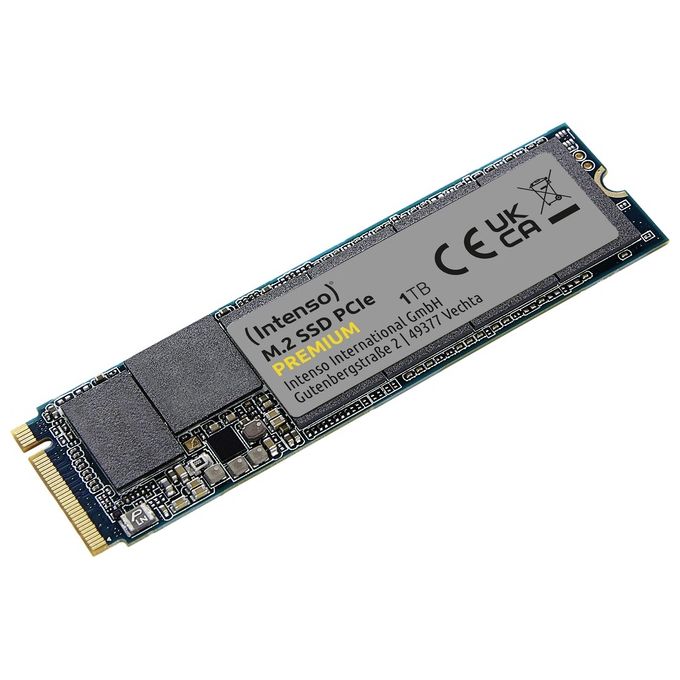 Intenso 3835460 Premium SSD Interno M.2 2280 NVMe PCIe 3.0 x4 1 TB 3D NAND 2100 MB-s lettura 1700 MB-s scrittura