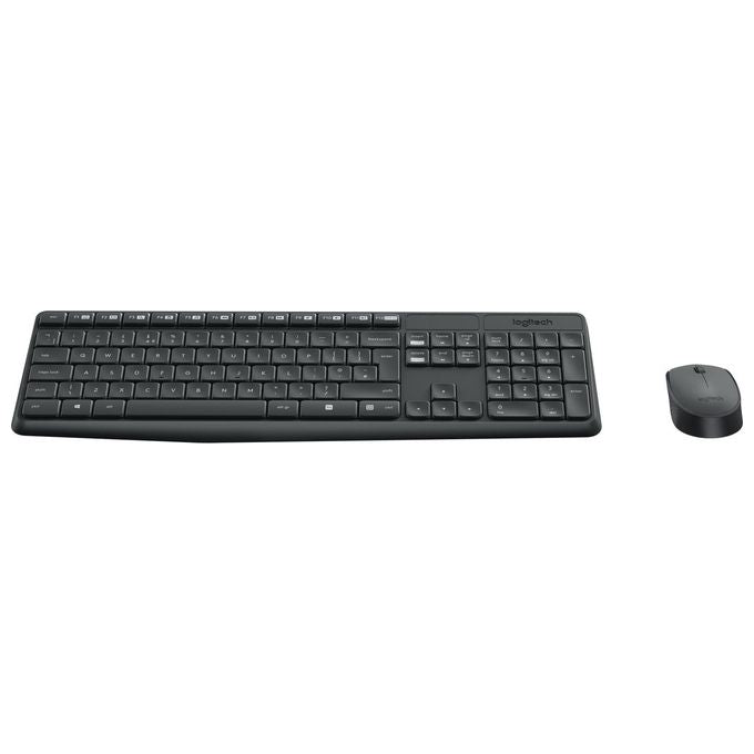 Logitech MK235 Wireless Combo KIT_ Tastiera e Mouse QWERTY Tastiera Italiana Nero-Antracite