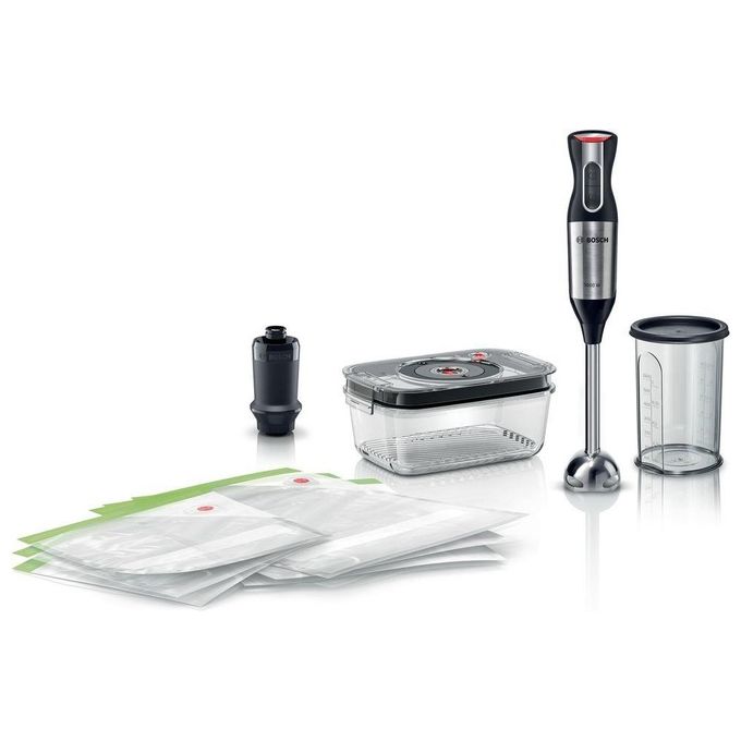 Bosch MS6CM61V2 ErgoMixx Style Frullatore a immersione 1000 W 12 velocita' con bicchiere dosatore colore Nero Argento