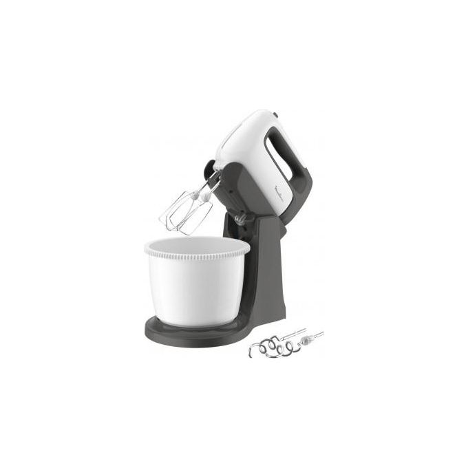Moulinex HM4641 Prep'Mix Sbattitore Elettrico 500W 5 Velocita' Turbo Ciotola Auto-Rotante 2.5 L Fruste e Ganci in Acciaio Inox colore Bianco