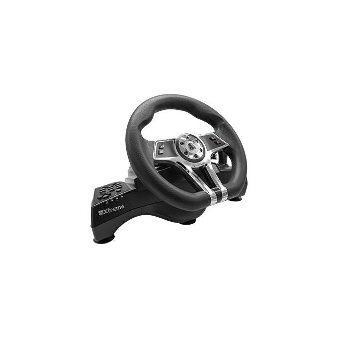 Xtreme Videogames 90428 Hurricane Volante con Pedaliera PS4 PS3 PC 270° Vibrazione Plug and Play colore Nero