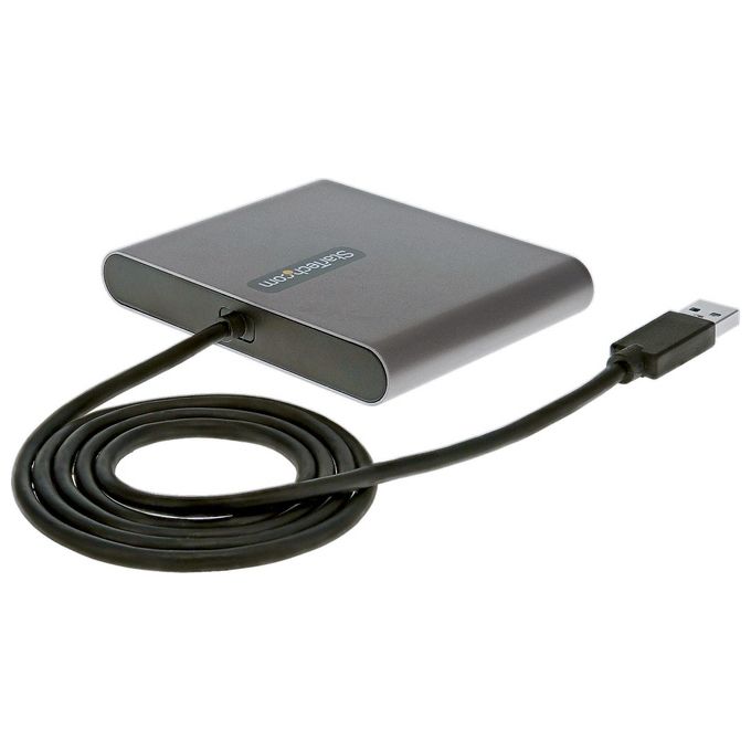 StarTech USB32HD4 Adattatore USB 3.0 a 4 Porte HDMI 1920x1080 1080p 60Hz Bus Powered Cavo 1m colore Grigio