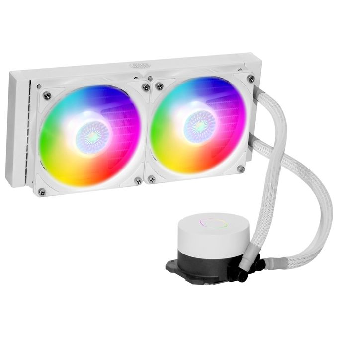Cooler Master Dissipatore Liquido MasterLiquid ML240 ARGB White Edition V2 con Tecnologia Avanzata per Giocatori e Overclocker
