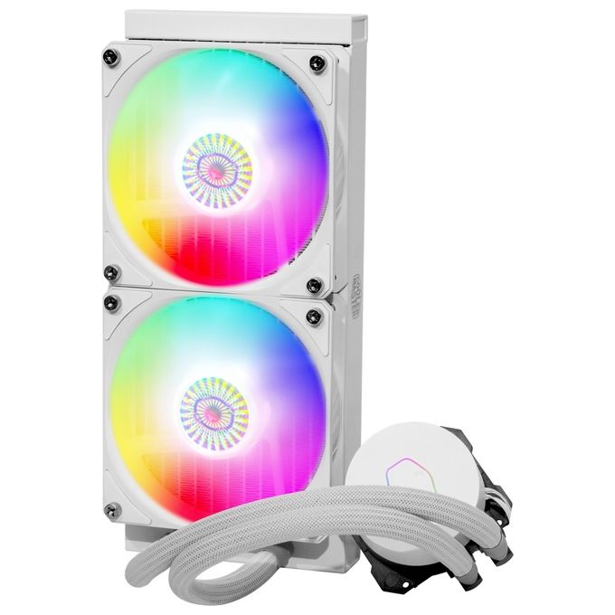 Cooler Master Dissipatore Liquido MasterLiquid ML240 ARGB White Edition V2 con Tecnologia Avanzata per Giocatori e Overclocker