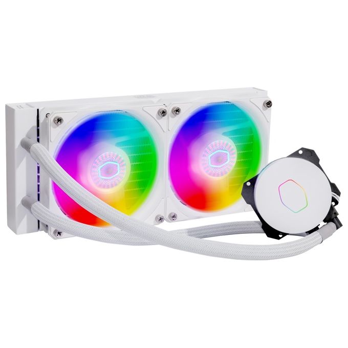 Cooler Master Dissipatore Liquido MasterLiquid ML240 ARGB White Edition V2 con Tecnologia Avanzata per Giocatori e Overclocker