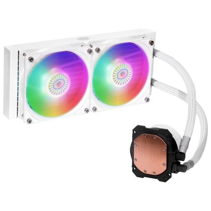 Cooler Master Dissipatore Liquido MasterLiquid ML240 ARGB White Edition V2 con Tecnologia Avanzata per Giocatori e Overclocker