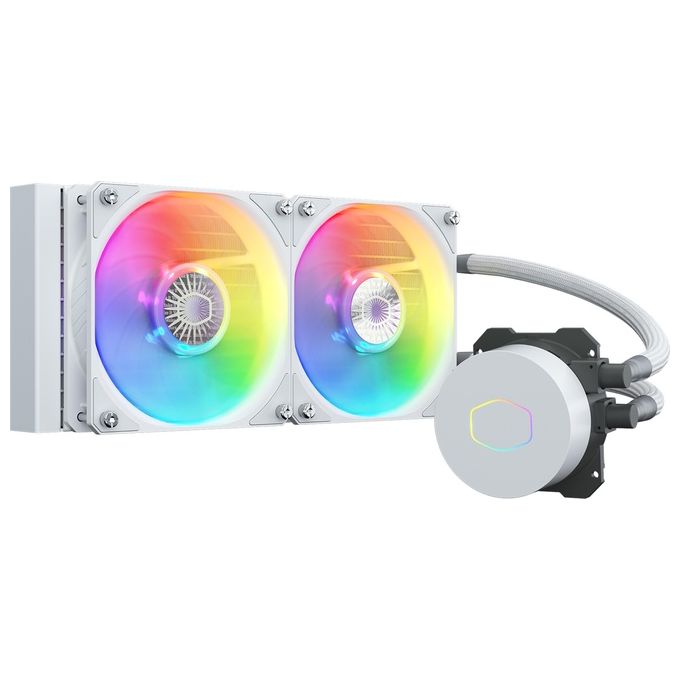 Cooler Master Dissipatore Liquido MasterLiquid ML240 ARGB White Edition V2 con Tecnologia Avanzata per Giocatori e Overclocker